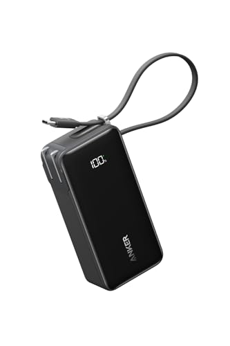 Anker Power Bank (10000mAh, Fusion, Built-In USB-C ケーブル) (10000mAh 30W出力モバイルバッテリー搭載 30W出力USB充電器) / LEDディスプレイ搭載/ケーブル一体型/コンセント一体型/折りたたみ式プラグ 1台3役 / iPhone 17 / 16 / 15 Android iPad その他各種機器対応 (ブラック) 1枚目 画像