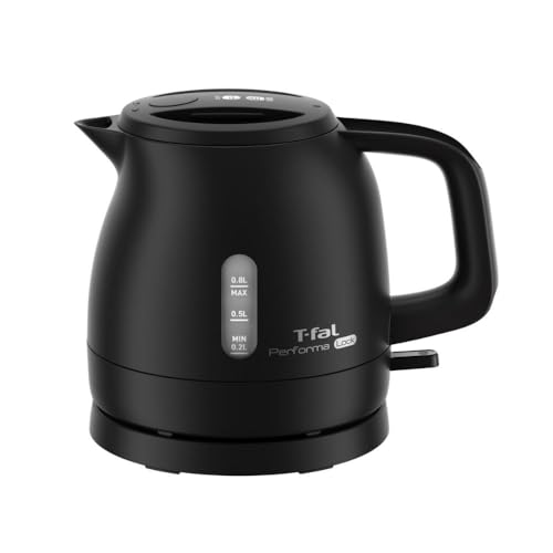 【オンライン限定】ティファール 電気ケトル 0.8L シンプル 転倒お湯もれロック 省スチーム設計 「パフォーマ ロック ブラック」 軽量コンパクト KO1618JP ティファール 電気ケトル 0.8L 実物画像・外観写真