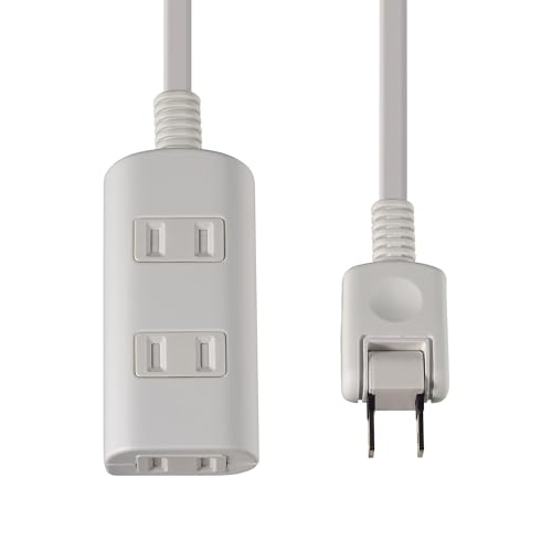 エルパ(ELPA) 扉付タップラン 電源タップ 延長コード 125V 3m 3個口 ホワイト WBT-N3030B(W) 画像1