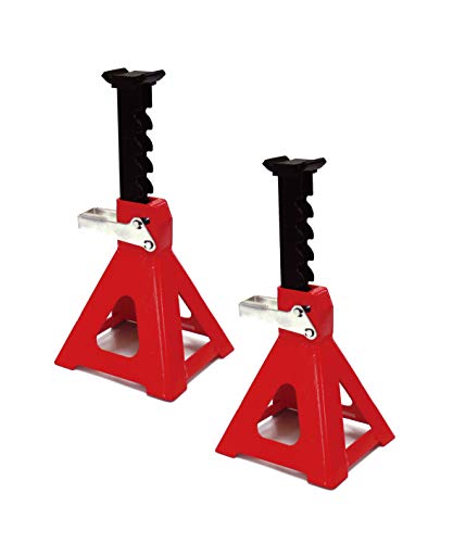 エマーソン(Emerson) 車用ジャッキスタンド 3t 2個セット 6段階高さ設定(260/290/320/350/380/415mm) 横方向でも縦方向でも脚がしっかりと安定 愛車を傷つけないラバーパッド付 EM-104 1枚目 画像