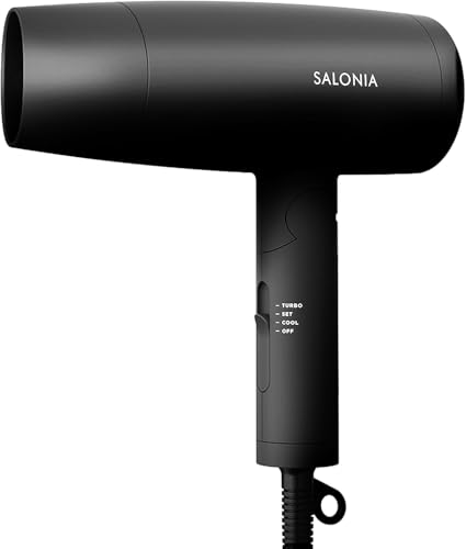 SALONIA サロニア スピーディーイオン ドライヤー 大風量 速乾 軽量 マイナスイオン ヘアドライヤー SL-013AB ブラック【Amazon.co.jp限定】 1枚目 画像