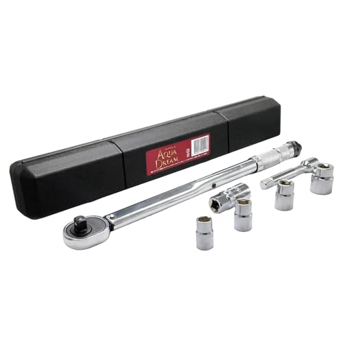 アクアドリーム 自動車用トルクレンチ（設定目盛付） 差込角12.7ｍｍ トルク範囲：28N・m～210N・m （14/17/19/24mm/21mm薄口ロング/エクステンションバー＆収納ブローケース付き） ATD-210 AQUA DREAM 最後 画像