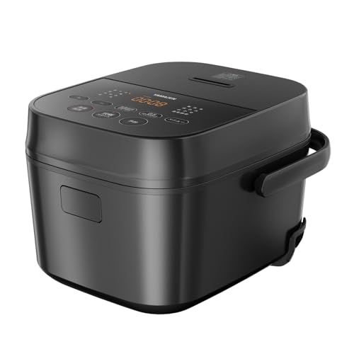 【Amazon.co.jp限定】[山善] 炊飯器 一人暮らし 5.5合 3種類炊き分け機能 マイコン式 低温調理 無洗米モード 保温 予約機能 ブラック AMRC-10M(B) 山善 炊飯器 一人暮らし 5.5合 実物画像・外観写真