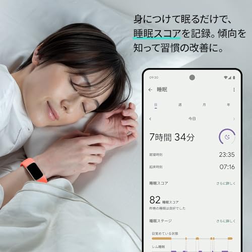 【Suica対応】Fitbit Charge 6 トラッカー オブシディアン／ブラック スマートウォッチ/防水/iPhone対応/アンドロイド対応/最大7日間のバッテリー/GPS搭載/心拍計/睡眠スコア [日本正規品] 中間 画像