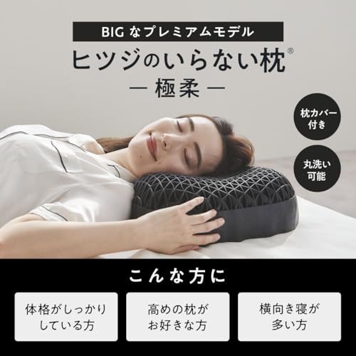 ヒツジのいらない枕 テンセル枕カバー付 まくら 低反発 高反発 丸洗いOK 安眠枕 寝返り 極柔（クリスマス限定シール付） 中間 画像
