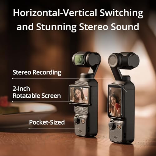 DJI vlogカメラ Osmo Pocket 3 クリエイターコンボ 1インチCMOS 4K 120fps 動画対応 3軸スタビライザー ジンバル アクションカメラ デジカメ 顔 被写体トラッキング 高速フォーカス マイク同梱 中間 画像