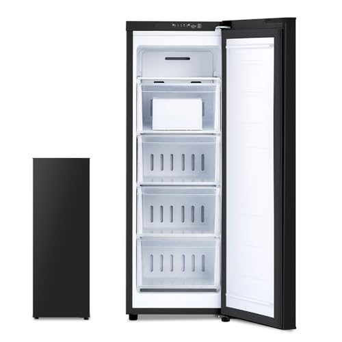 【Amazon.co.jp限定】 アイリスオーヤマ 冷凍庫 スリム 80L ブラック スキマックス IUSN-S8C-B 前開き式 自動霜取り 幅35.6cm 新生活 1枚目 画像