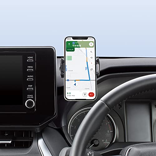 槌屋ヤック(Tsuchiya Yac) 車種専用品 トヨタ 80系 ハリアー 専用 スマートフォンホルダー ブラック 13.1×9.7×13.9cm SY-HR17 中間 画像