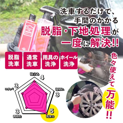 【ながら洗車】脱脂シャンプー 1,000ml 単品 『 あなた色に染まるカーシャンプー 』洗車するだけ脱脂・下地処理まで 脱脂 カーシャンプー ボトル&ノズルが必要でない方はこちら 中間 画像