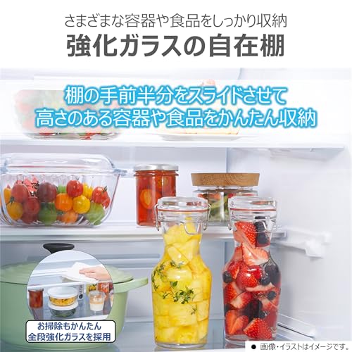 東芝 冷蔵庫 幅60.0㎝ 411L 左開き GR-W41GKL(WU) マットホワイト 野菜室がまんなか 大容量 片開きタイプ 5ドア 自動製氷 Ag+低温触媒 除菌 脱臭 2024年モデル 中間 画像