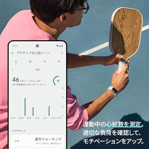 【Suica対応】Fitbit Charge 6 トラッカー オブシディアン／ブラック スマートウォッチ/防水/iPhone対応/アンドロイド対応/最大7日間のバッテリー/GPS搭載/心拍計/睡眠スコア [日本正規品] 中間 画像