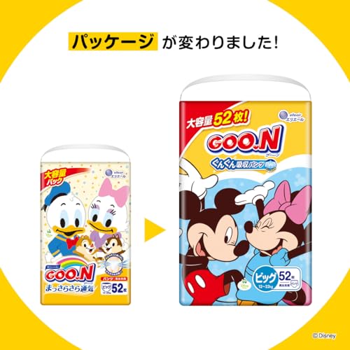 【パンツ BIGサイズ】グーン ぐんぐん吸収パンツ おむつ (12~22kg) 156枚(52枚×3) [ケース販売] 【Amazon.co.jp限定】 <ディズニーデザイン> 最後 画像” loading=”lazy” decoding=”async” data-id=”59558″ /></figure>
<p>朝の光が差し込むリビングで、元気いっぱいの子どもがディズニーのミッキーフレンズ柄のパンツを履いて笑顔を見せます。<br />以前はおむつ替えに時間がかかり、肌トラブルに悩んでいたけれど、<strong>グーン ぐんぐん吸収パンツ</strong>のさらさら吸収体と全面通気性シートのおかげで、肌が快適で赤みも減少。<br />おしっこの不快感を気にすることなく、朝の準備がストレスフリーに変わりました。<br />長時間の外出時も安心でき、親子での公園散歩やお出かけがより自由で楽しい時間に。<br />風の香りや子どもの笑い声が部屋に満ち、以前よりずっと穏やかな気持ちで一日を始められます。<br />そんな毎日に、ゆとりと笑顔が自然と増えていくのを感じています。<br /><a rel=