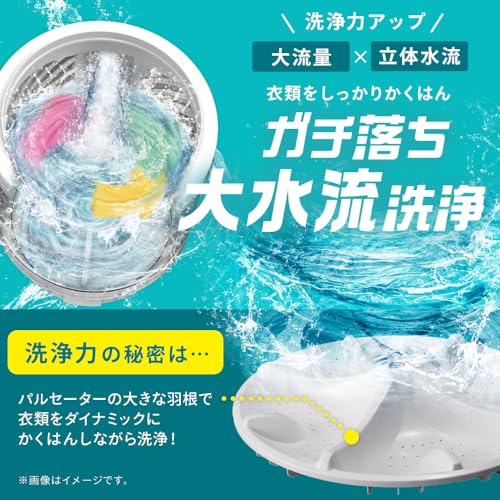 【Amazon.co.jp限定】 アイリスオーヤマ 洗濯機 10.0kg ブラック TNI-100A1-B ガチ落ち大水流洗浄 風乾燥コース 新生活 中間 画像
