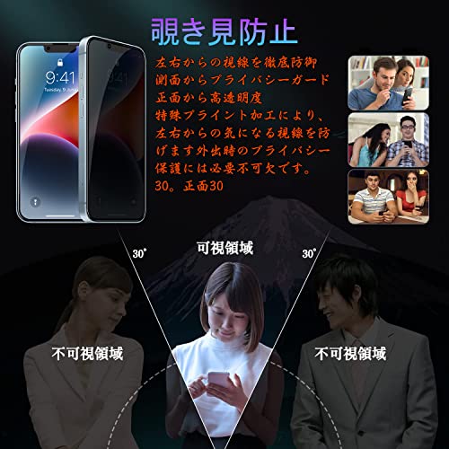 対応 iPhone 14 /iPhone 13 /iPhone 13Pro ガラスフィルム 【覗き見防止】 強化ガラス iPhone 14 /iPhone 13 /iPhone 13Pro 保護フィルム 【貼り付け簡単 指紋防止 気泡防止 飛散防止 キズ防止】 アイフォン 14/13/13Pro 強化ガラスフィルム (1枚) 最後 画像