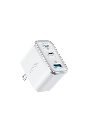 Anker Nano Charger (70W, 3 Ports) ホワイト【 PD対応/PSE技術基準適合/折りたたみ式プラグ】iPhone 17 / 16 / 15シリーズ / Air MacBook Windows PC iPad Galaxy Android スマートフォン ノートPC 各種 その他機器対応 1枚目 画像