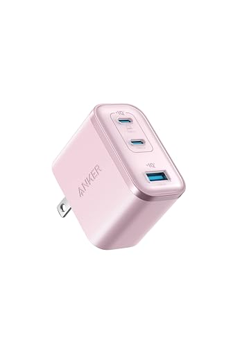 Anker Nano Charger (70W, 3 Ports) ピンク 【 PD対応/PSE技術基準適合/折りたたみ式プラグ】iPhone 17 / 16 / 15シリーズ / Air MacBook Windows PC iPad Galaxy Android スマートフォン ノートPC 各種 その他機器対応 Anker Nano Charger 70W ピンク 実物画像・外観写真
