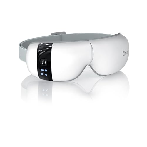 アイウォーマー ホットアイマスク 360°エアバッグ 折り畳み式 目元ケア (振動×空気圧×グラフェン加熱) USB充電式 Bluetooth音楽 自動オフタイマー 液晶ディスプレイ 簡単 軽量 記念日 誕生日プレゼント 男女兼用 日本語説明書付 (ホワイト) 1枚目 画像