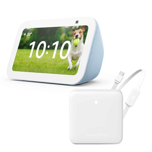 【セット買い】Echo Show 5 (第3世代) クラウドブルー + SwitchBot スマートリモコン Hub Mini (温湿度センサー搭載・Matter対応版) 1枚目 画像