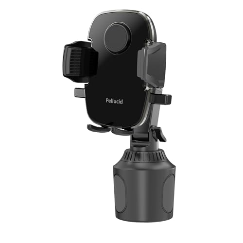 ペルシード(Pellucid) 車内用品 車載スマホホルダー ドリンクホルダー取付 片手ワンタッチ開閉 手帳型ケース 縦横置き対応 PPH2111 1枚目 画像