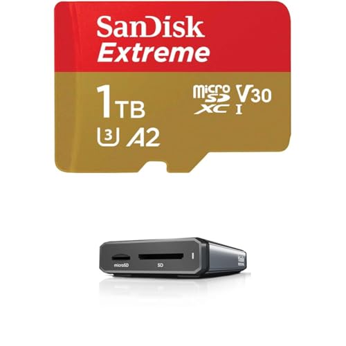 【カードリーダーセット】 microSD SanDisk Extreme SDSQXAV-1T00-GH3MA 新パッケージ ソリッドステートドライブ+サンディスクプロフェッショナル PRO-DOCK対応 SD/microSDカードリーダー PRO-READER SD and microSD SDPR5A8-0000-GBAND/E 1枚目 画像