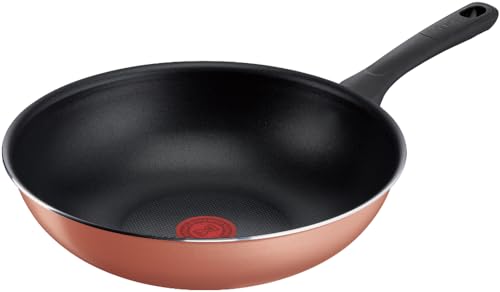 【オンライン限定】 ティファール 炒め鍋 28cm 深型 中華鍋 ガス火専用 PFOAなどの有害物質不使用 こびりつきにくさ長持ち 「ハニーゴールド ウォックパン」 B58619 ティファール 炒め鍋 28cm 深型 実物画像・外観写真