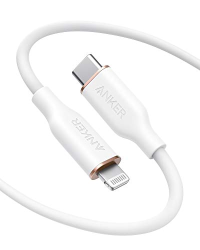 Anker PowerLine lll Flow USB-C & ライトニング ケーブル MFi認証 Anker絡まないケーブル USB PD対応 シリコン素材採用 iPhone 14 / 14 Plus / 14 Pro / 14 Pro Max / 13 各種対応 (1.8m クラウドホワイト) 1枚目 画像