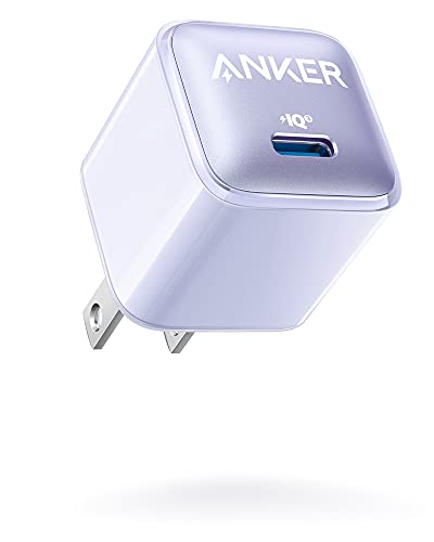 Anker Nano Charger (20W) USB-C 急速充電器【PSE技術基準適合/PowerIQ 3.0 (Gen2)搭載】iPhone Android その他各種機器対応 (パープル) 1枚目 画像