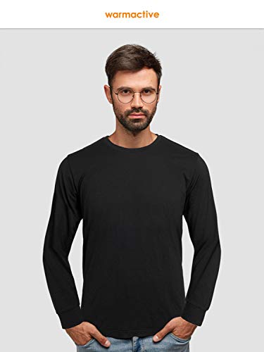 [fun.] WARMACTIVE メンズ クルーネック 3枚セット BLACK 2L 帝人フロンティア企画 最後 画像