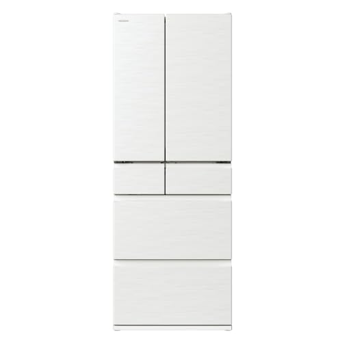 日立 冷蔵庫 幅68.5cm 617L R-HW62V W ピュアホワイト 日本製 大容量冷凍室182L まるごとチルド デリシャス冷凍 新鮮スリープ野菜室 フレンチドア 1枚目 画像