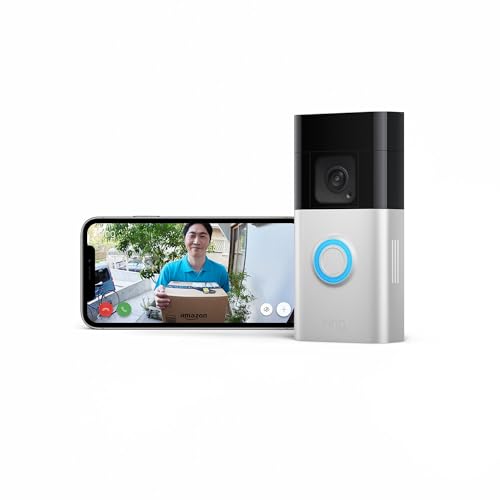 Ring Battery Doorbell Plus (リング ドアベルプラス バッテリーモデル) | 上下左右150°のワイドなカメラ視野角、1536p HD+ビデオ、電源工事不要なスマホ対応ドアホン・インターホン | Ring Homeプラン30日間無料体験 1枚目 画像