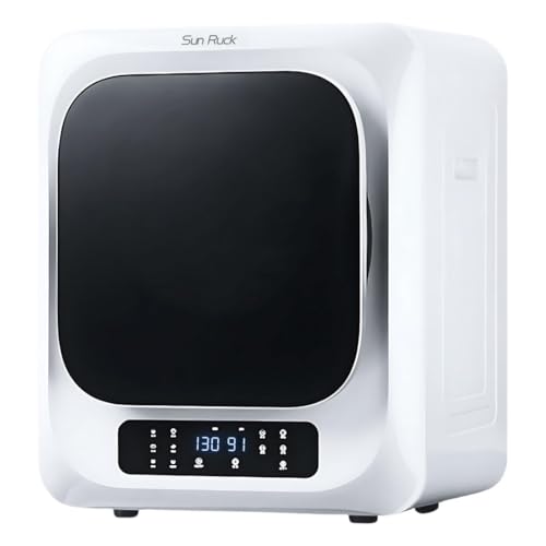 SunRuck 衣類乾燥機 3kg ホワイト UV除菌 小型衣類乾燥機 コンパクト タッチパネル ドラム式 時短 エコ 省エネ 乾きくん SR-ASMN206-W SunRuck 衣類乾燥機 3kg ホワイト UV除菌 実物画像・外観写真