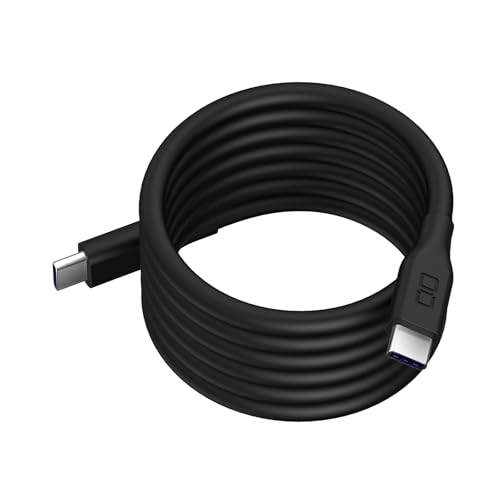 CIO 柔らかいスパイラルシリコンケーブル CtoC (Type-C/USB-C) 急速充電 磁石 マグネット吸着 充電ケーブル PD 240W データ転送 480Mbps 形状記憶 絡まりにくい iPhone 17 / 16 / 15 Macbook Pro/Air/iPad/ノートパソコン Galaxy Google Pixel Android (アンドロイド) (ブラック, 1m) 1枚目 画像
