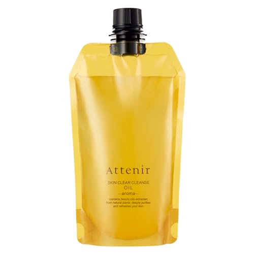 アテニア (Attenir) スキンクリア クレンズ オイル アロマタイプ (エコパック/ 350mL/リフレシングシトラスの香り) 詰め替え クレンジング クレンジングオイル メイク落とし (ダブル洗顔不要/毛穴/乾燥/角質) 約4か月分 / ポンプ・専用ホルダー別売 アテニア スキンクリア クレンズ オイル アロマタイプ 実物画像・外観写真