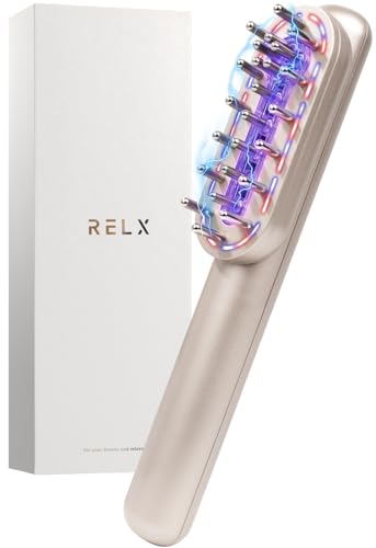 RELX EMS 電気ブラシ 美顔器【日本企業企画】リフトブラシ LED 頭皮ケア 美容家電 ギフト クリスマス プレゼント パールミルク RELX EMS 電気ブラシ 美顔器 実物画像・外観写真