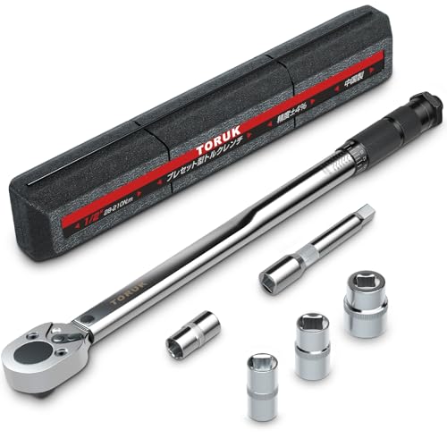 プレセット型 トルクレンチ 車 タイヤ交換 差込角12.7mm(1/2インチ) 28-210N.m ラチェット 14/17/19/21mmソケット 1/2インチエクステンションバー とるくレンチセット 1枚目 画像