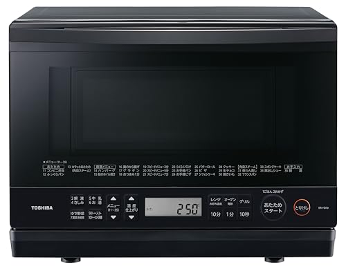 TOSHIBA(東芝) スチームオーブンレンジ 石窯ドーム 26L ER-YD70(K) ブラック 250℃ 1段調理 フラットテーブル 電子レンジ 赤外線センサー ノンフライ調理 簡単お手入れ 小型 新生活 一人暮らし 二人暮らし ファミリー 1枚目 画像