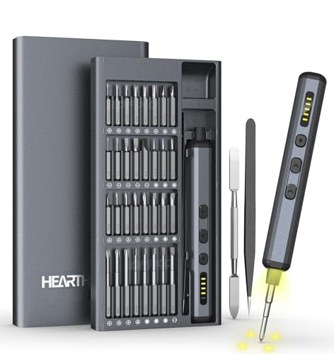 電動ドライバー 小型 精密ドライバー トルクス マイナス 三角 六角 プラス 星型 y字 switch カメラ スマホ 修理 ペン型 差し替えドライバー 時計 メガネ mac ps4 hdd パソコン iphone 分解工具 USB-C充電式 4 LEDライト付き 正逆転切替 5段シフト可能 S2素材 1枚目 画像