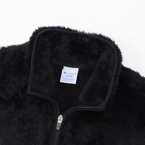 アウター ボアフリース スクリプトロゴ 刺繍 ハイネック ジップフーデッドジャケット C3-L616Z-090-L 中間 画像