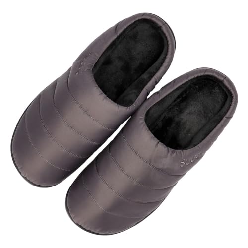 [SUBU] スブ サンダル 冬用サンダル スリッパ レディース メンズ 暖かい ルームシューズ ダウン 外履き 防寒 つっかけ 男女兼用 ユニセックス F LINE スチールグレー STEEL GRAY SB-235 [並行輸入品] 中間 画像