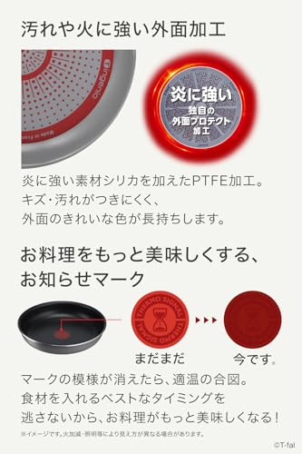 【オンライン限定】 ティファール 取っ手のとれる 鍋 フライパンセット 9点セット ガス火専用 PFOAなどの有害物質不使用 「インジニオ・ネオ フレーズグレー」 こびりつきにくさ長持ち グレー L16199 中間 画像