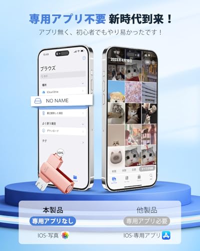 【2025新登場 アプリ不要】USBメモリ 512GB ４in1 高速 Phone usbメモリー 写真保存 回転式 iOS/Type-C/USB/Micro USB フラッシュメモリ 大容量 usb データ スマホ バックアップ Phone/Pad/PC/Macbook/Android対応 外付けメモリ 容量不足解消 ピンク Phone 16/15/14/13/12/SE/Pad Air各種対応 最後 画像