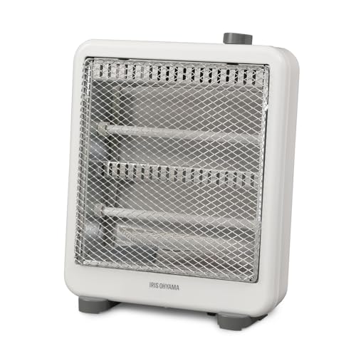 アイリスオーヤマ 電気ストーブ ヒーター 暖房器具 電気 足元 小型 省エネ 脱衣所 転倒時電源OFF 400W/800W 2段階切替 軽量 EHT-800W ホワイト 1枚目 画像