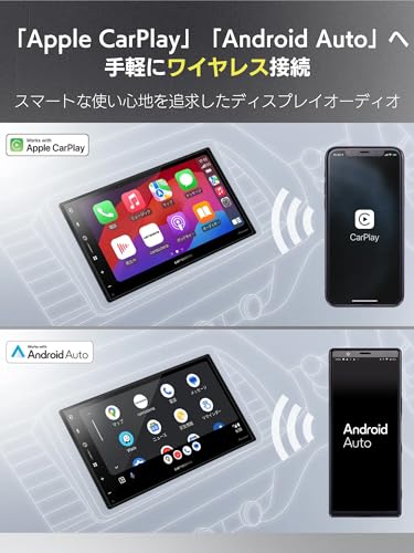 Pioneer ディスプレイオーディオ DMH-SZ500 6.8インチ 2D ワイヤレス AppleCarPlay AndroidAuto Bluetooth カロッツェリア 中間 画像