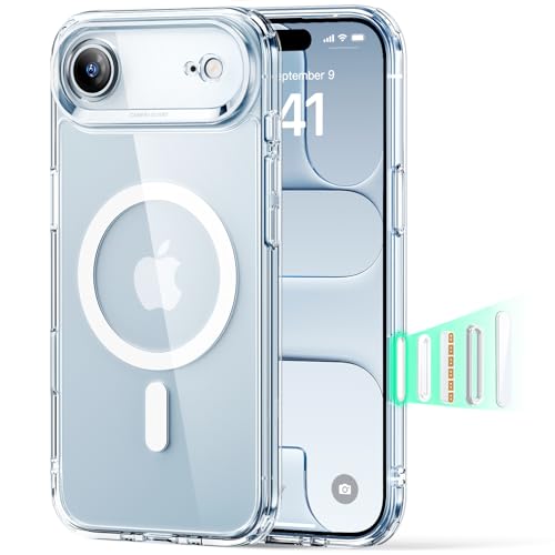 【3倍米軍MIL規格・MagSafe対応】ESR iPhone Air ケース 極薄 ワイヤレス充電 ストラップホール付き エアガードコーナー 25W高速充電 Qi2.2対応 4H傷に強い背面 傷防止 滑り止め 指紋防止 耐衝撃 耐黄変 マグネットスマホケース iphone airケース カメラコントロールPhoneair 用 Classicシリーズ クリア 1枚目 画像