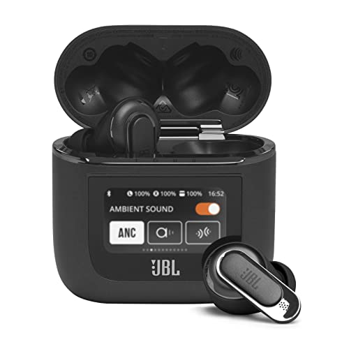 JBL TOUR PRO 2 ワイヤレスイヤホン bluetooth ハイブリッド ノイズキャンセリング/マルチポイント/IPX5/ワイヤレス充電対応/スマートタッチディスプレイ搭載/ブラック/JBLTOURPRO2BLK 小 1枚目 画像