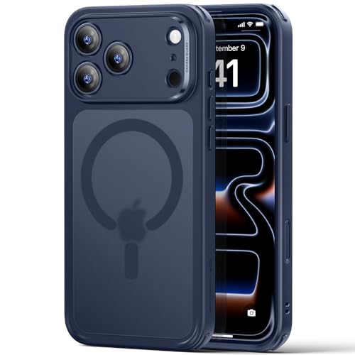 【3倍米軍MIL規格・MagSafe対応】ESR iPhone 17 Pro ケース ワイヤレス充電 ストラップホール付き エアガードコーナー 25W高速充電 Qi2.2対応 4H傷に強い背面 傷防止 滑り止め 指紋防止 耐衝撃 耐黄変 マグネットスマホケース いPhone17Pro ケース カメラコントロール iphone17pro用 Classicシリーズ フロストブルー 1枚目 画像