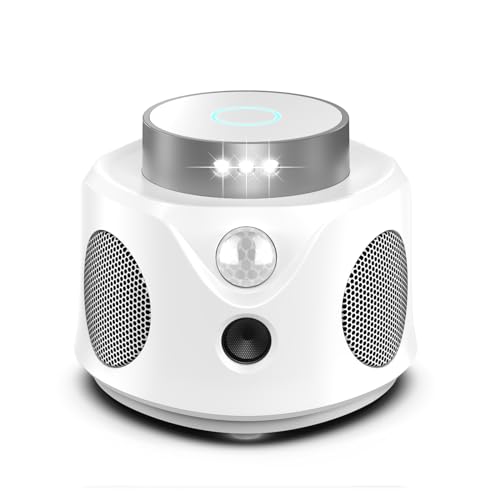【日本国内販売限定】ネズミ 駆除 超音波 360度死角がない 動物撃退器 PIRセンサー ねずみよけ 屋内 強力 静音 電磁波 有効範囲350平米 LEDライト 無毒無臭 日本語取扱説明書 白 1枚目 画像