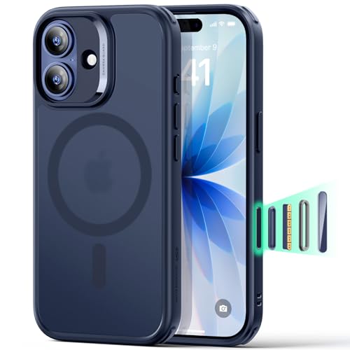 【3倍米軍MIL規格・MagSafe対応】ESR iPhone 17 ケース ワイヤレス充電 iphone17用 カメラボタン付き SGS認証 エアガードコーナー 黄変防止 耐衝撃 PC背面TPUバンパー 指紋防止 高耐久性 マグネットスマホケース Qi2.2対応 最大25W高速充電 マグセーフ いphone17ケース アイフォン17専用Classicシリーズ(フロストブルー) 1枚目 画像