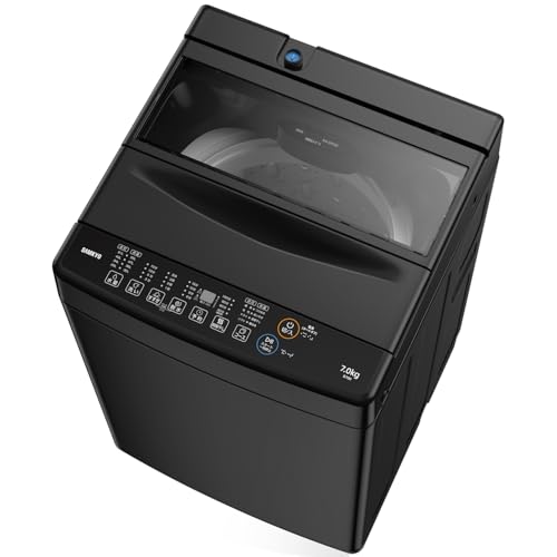 SAMKYO 洗濯機 7kg 一人暮らし 全自動 幅51㎝ 最短10分洗濯 透明ガラスドア 槽洗浄 部屋干し コンパクト スリム 予約機能 1-3人用 静音 B700 ブラック 1枚目 画像