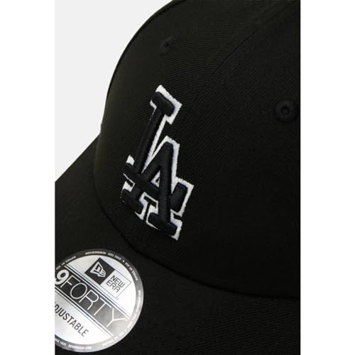 [ニューエラ] キャップ 940 9FORTY アジャスター付 フリーサイズ LA NY ポリエステル 野球帽 帽子 メンズ レディース ジェンダーフリー ブラック アウトラインシルバー [並行輸入品] 中間 画像